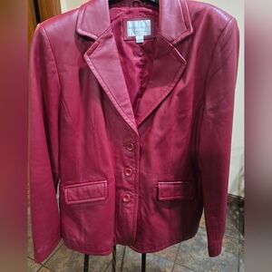 Wilsons Leather Burgundy Women's Leather Jacket